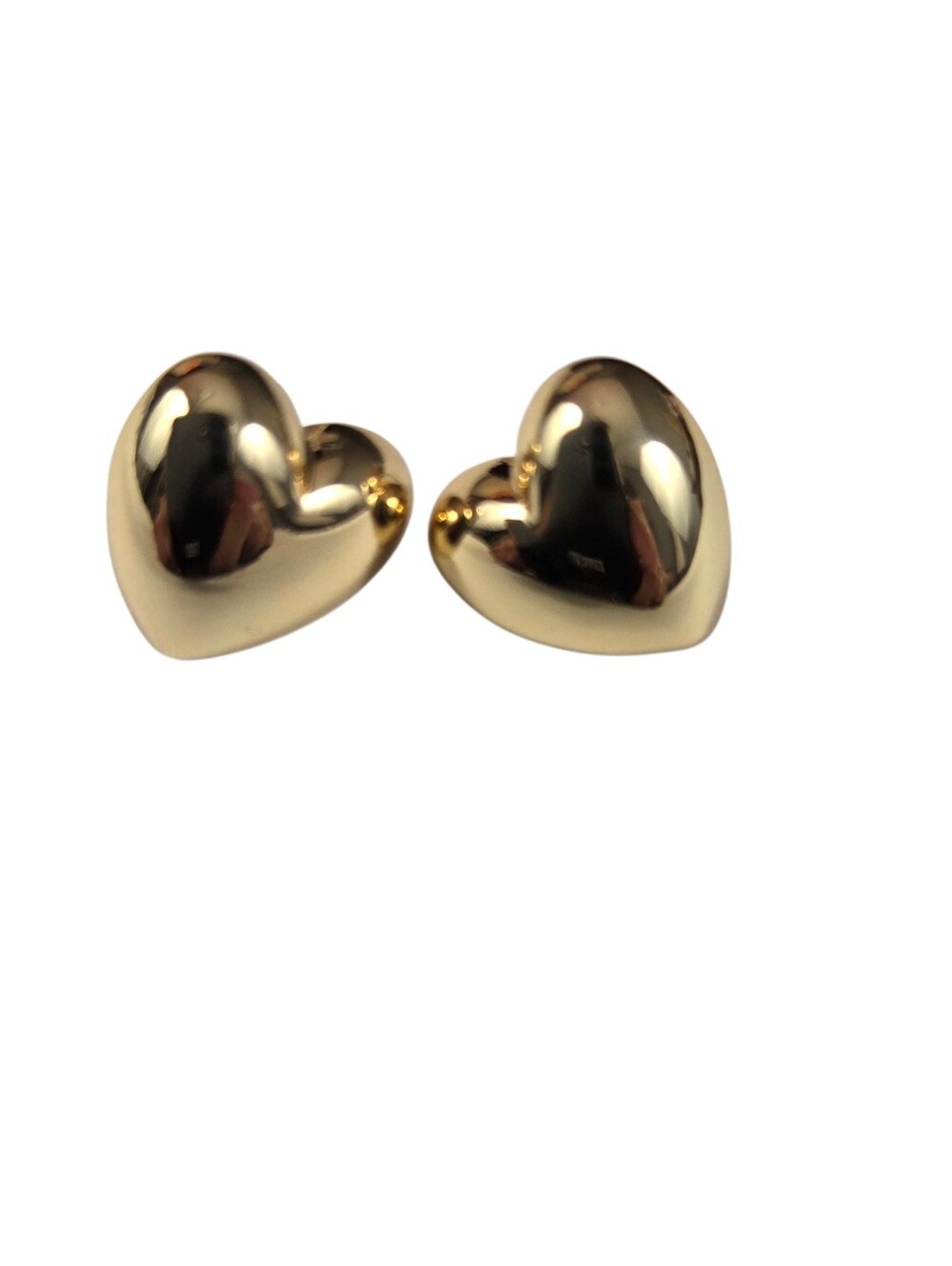 Muyan Gold Heart Stud Earrings NEW -Hypoallergenic -1 Pair -Gold Heart Studs
